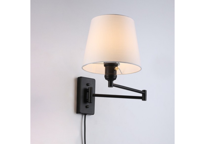 Applique murale avec bras articulé et prise "Clark" - E27 - L3066-EU-N - Barcelona LED Applique murale avec bras articulé et prise "Clark" - E27 - L3066-EU-N - Barcelona LED