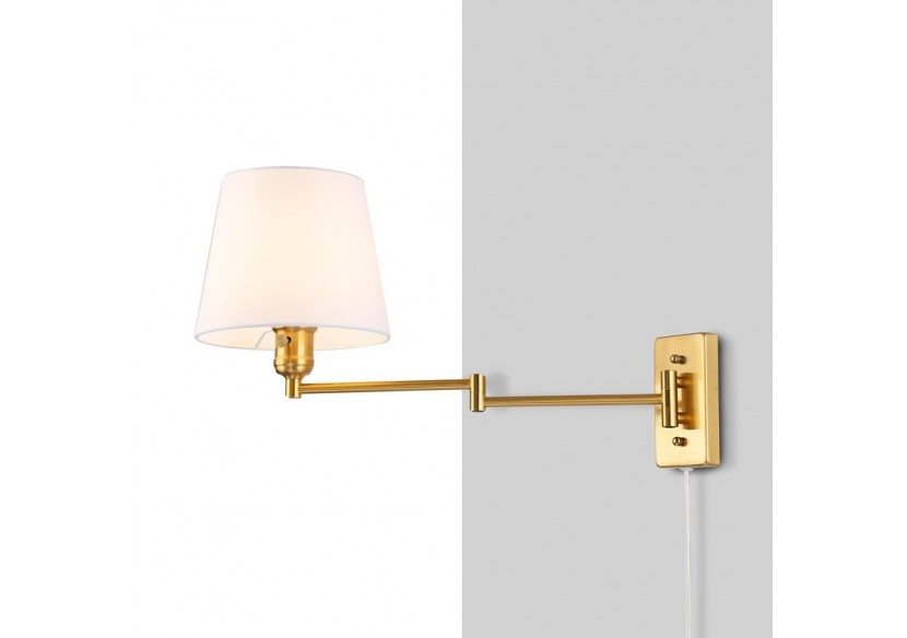 Applique murale avec bras articulé et prise "Clark" - E27 - L3066-EU-DO - Barcelona LED Applique murale avec bras articulé et prise "Clark" - E27 - L3066-EU-DO - Barcelona LED