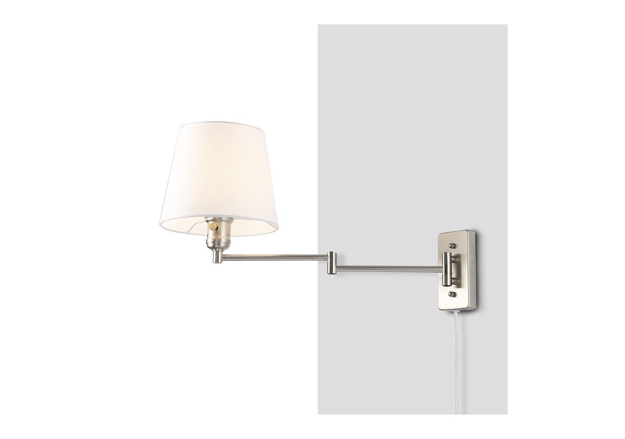 Applique murale avec bras articulé et prise "Clark" - E27 - L3066-EU-CR - Barcelona LED
