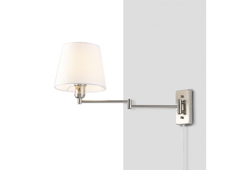 Applique murale avec bras articulé et prise "Clark" - E27 - L3066-EU-CR - Barcelona LED Applique murale avec bras articulé et prise "Clark" - E27 - L3066-EU-CR - Barcelona LED