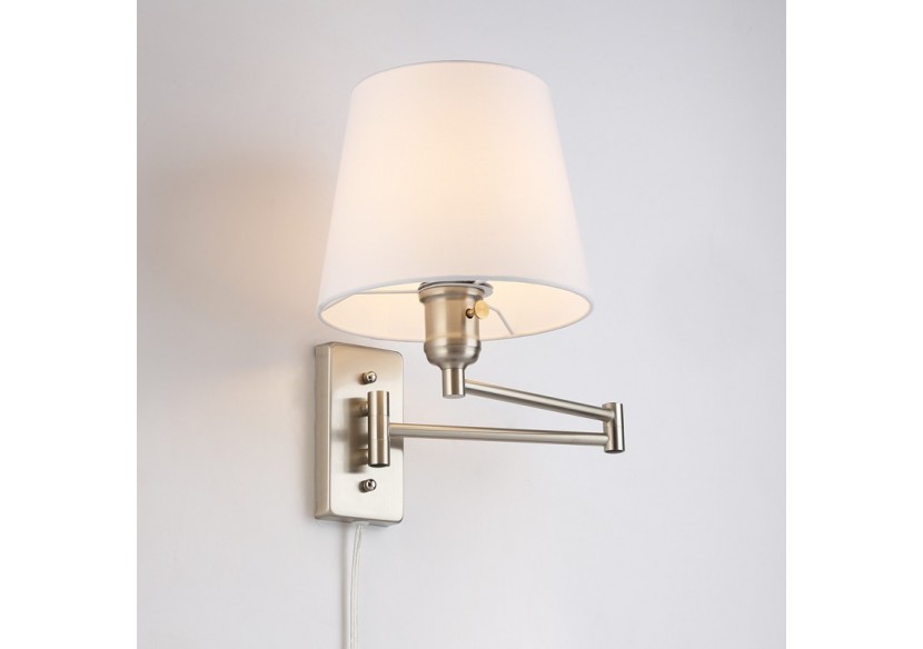 Applique murale avec bras articulé et prise "Clark" - E27 - L3066-EU-CR - Barcelona LED Applique murale avec bras articulé et prise "Clark" - E27 - L3066-EU-CR - Barcelona LED