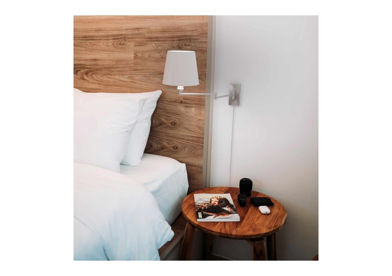 Applique murale avec bras articulé et prise "Clark" - E27 - L3066-EU-CR - Barcelona LED