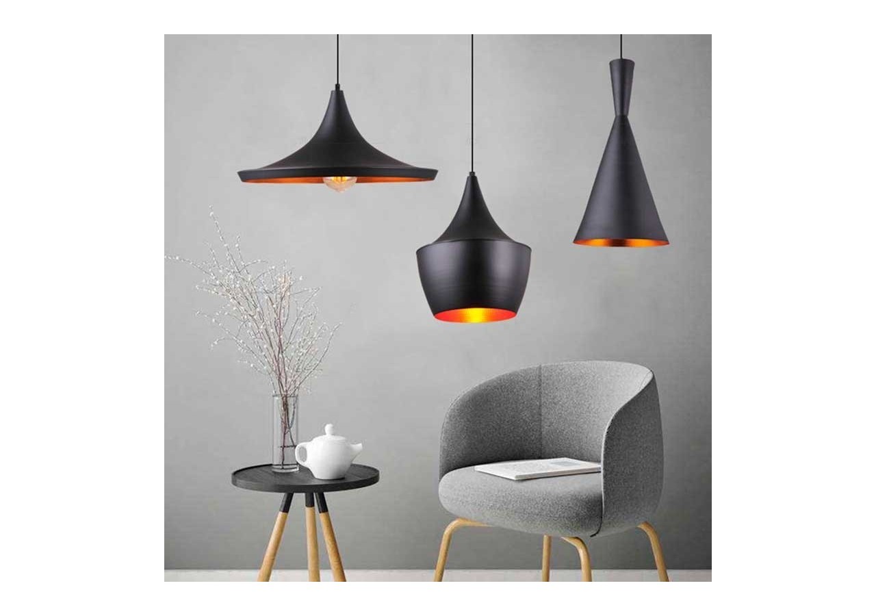 Lot de suspensions scandinaves "Solvang - Helga - Kolding" - LN-3000K-N - Barcelona LED