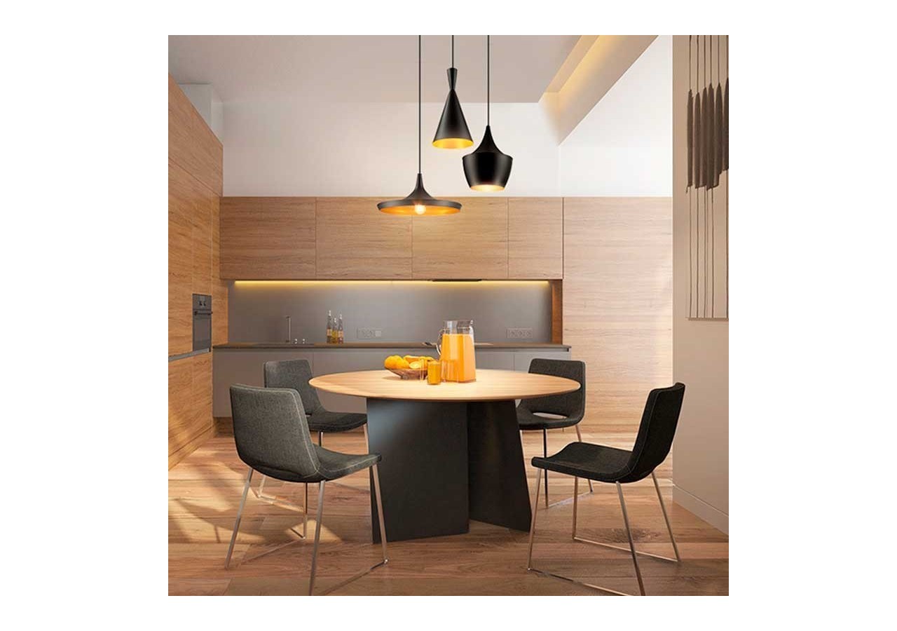 Lot de suspensions scandinaves "Solvang - Helga - Kolding" - LN-3000K-N - Barcelona LED