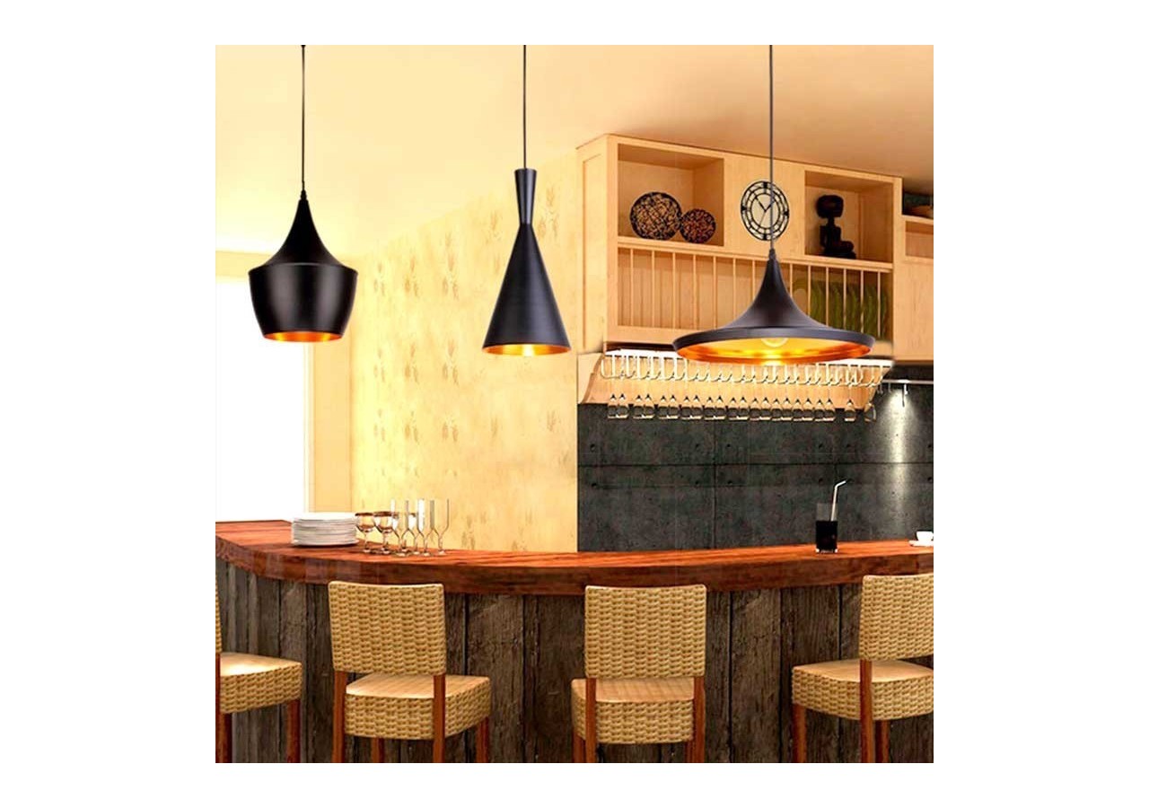 Lot de suspensions scandinaves "Solvang - Helga - Kolding" - LN-3000K-N - Barcelona LED