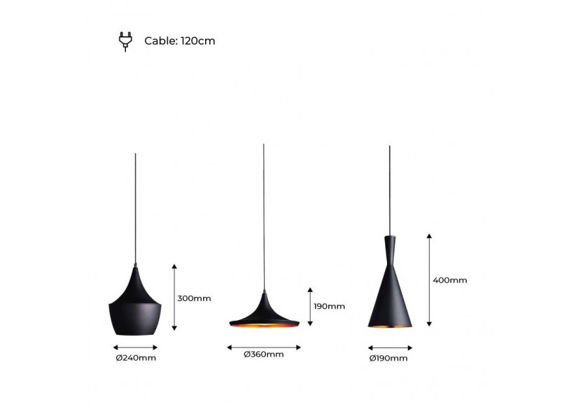 Lot de suspensions scandinaves "Solvang - Helga - Kolding" - LN-3000K-N - Barcelona LED Lot de suspensions scandinaves "Solvang - Helga - Kolding" - LN-3000K-N - Barcelona LED
