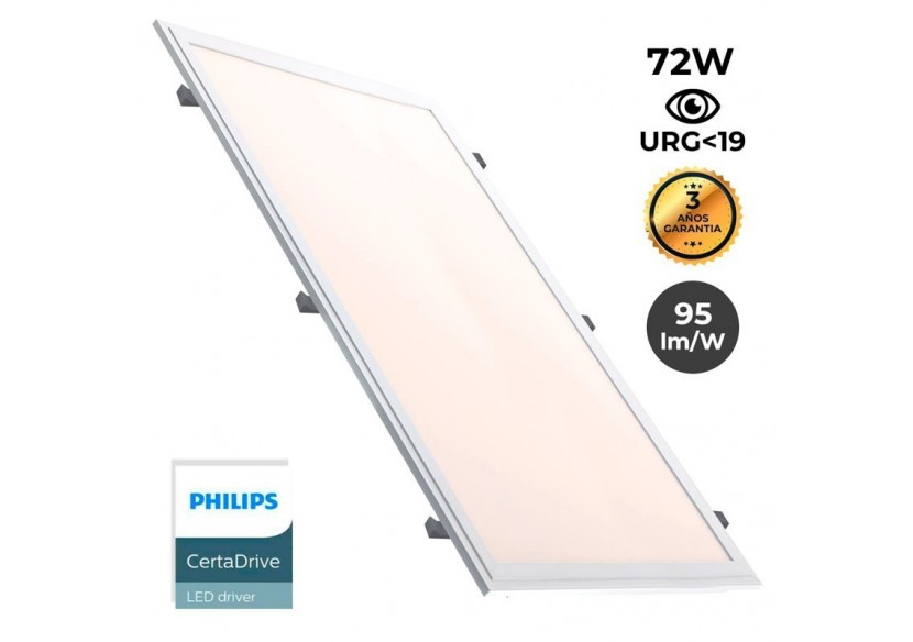 Panneau LED encastrable 120x60 extra-plat - 72W PHILIPS DRIVER UGR19 avec KIT de montage - B4296-BC - Barcelona LED