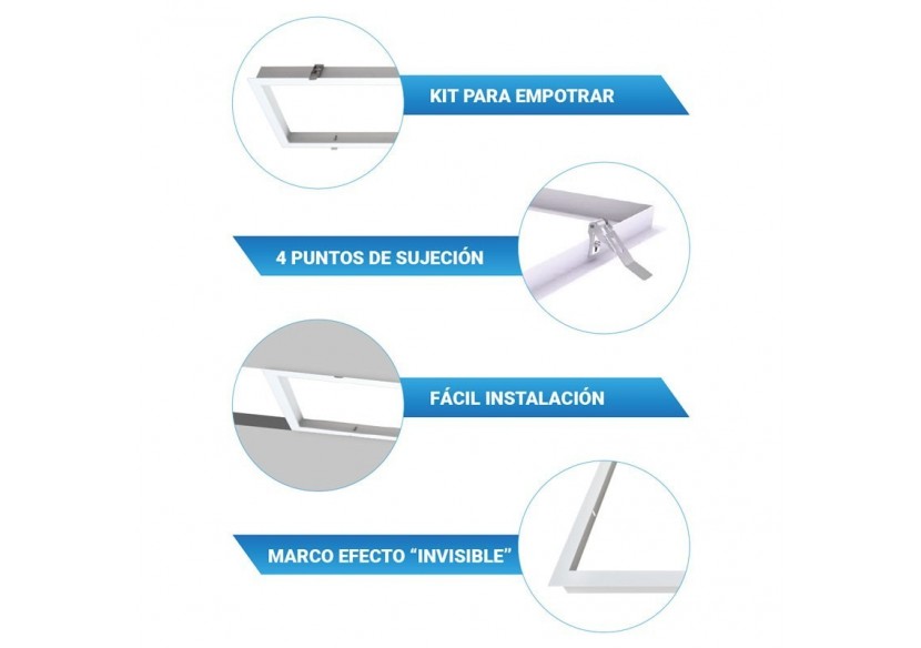 Panneau LED encastrable 120x60 extra-plat - 72W PHILIPS DRIVER UGR19 avec KIT de montage - B4296-BC - Barcelona LED