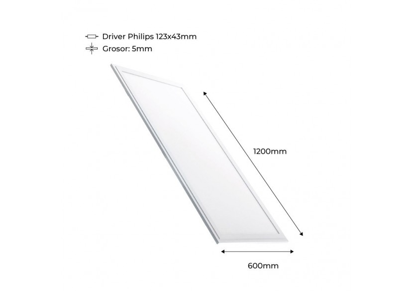 Panneau LED encastrable 120x60 extra-plat - 72W PHILIPS DRIVER UGR19 avec KIT de montage - B4296-BC - Barcelona LED