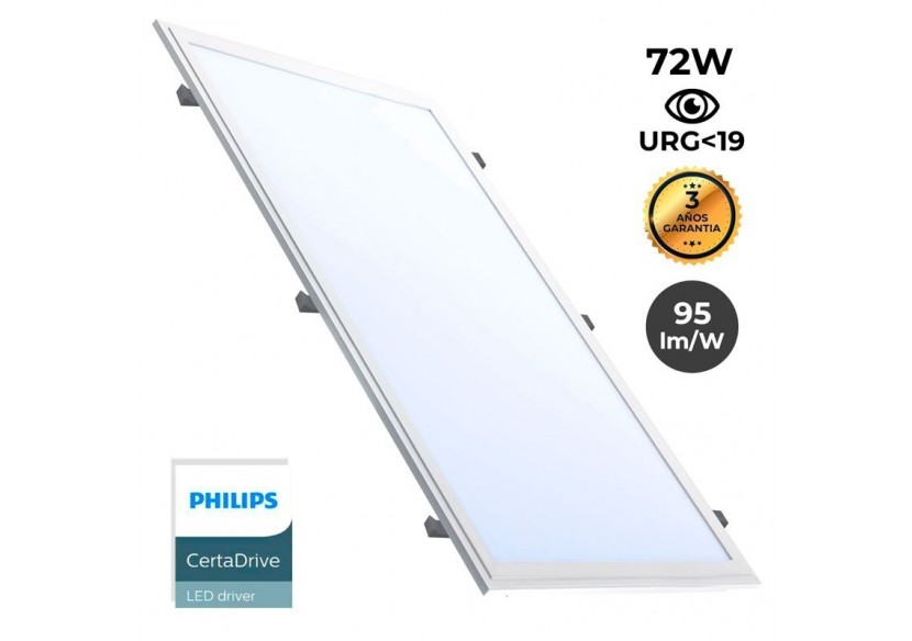 Panneau LED encastrable 120x60 extra-plat - 72W PHILIPS DRIVER UGR19 avec KIT de montage - B4296-BF - Barcelona LED