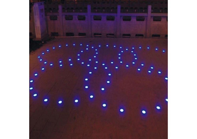 Kit 6 spots LED encastrés au sol 0,3W 12V-DC IP67 - BA50004-AZ - Barcelona LED