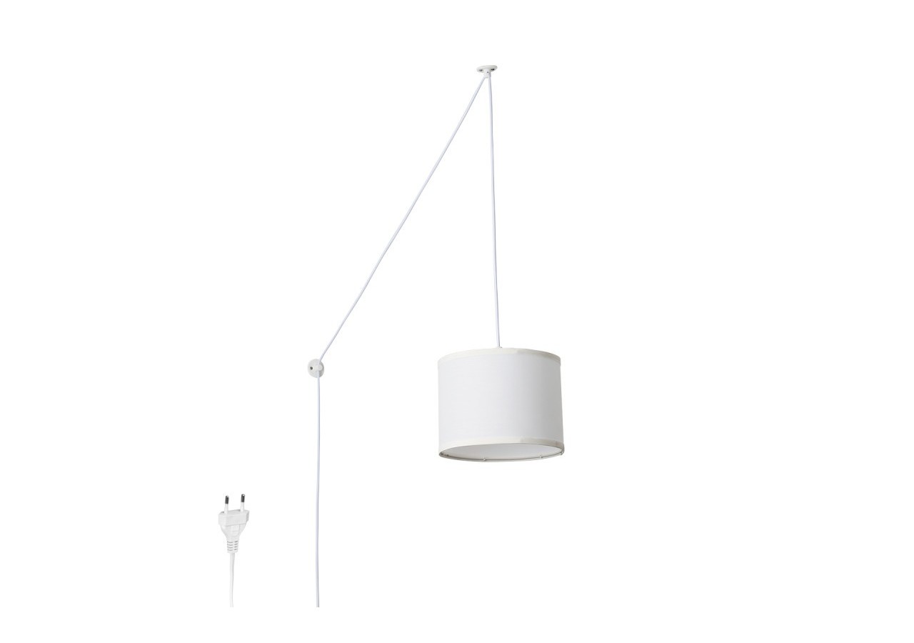 Suspension avec câble et abat-jour en tissu "KIM". - L3060-C-B - Barcelona LED