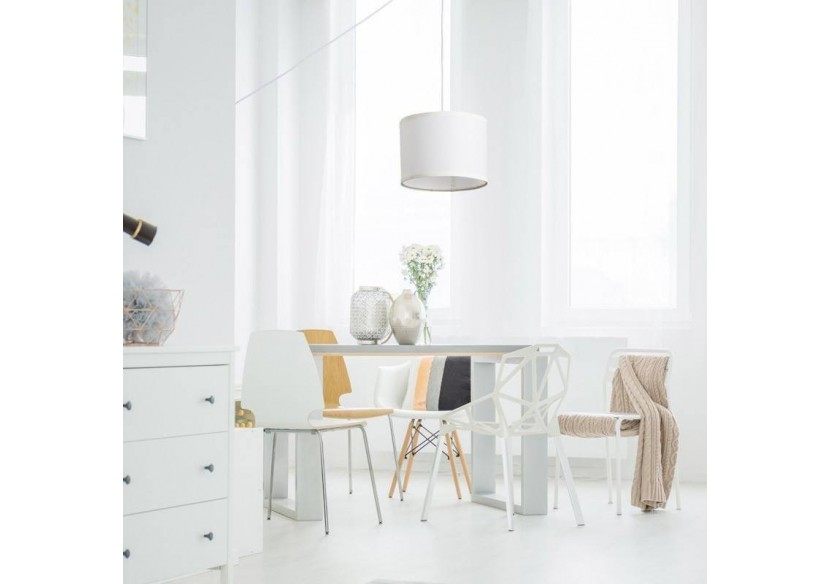 Suspension avec câble et abat-jour en tissu "KIM". - L3060-C-B - Barcelona LED Suspension avec câble et abat-jour en tissu "KIM". - L3060-C-B - Barcelona LED