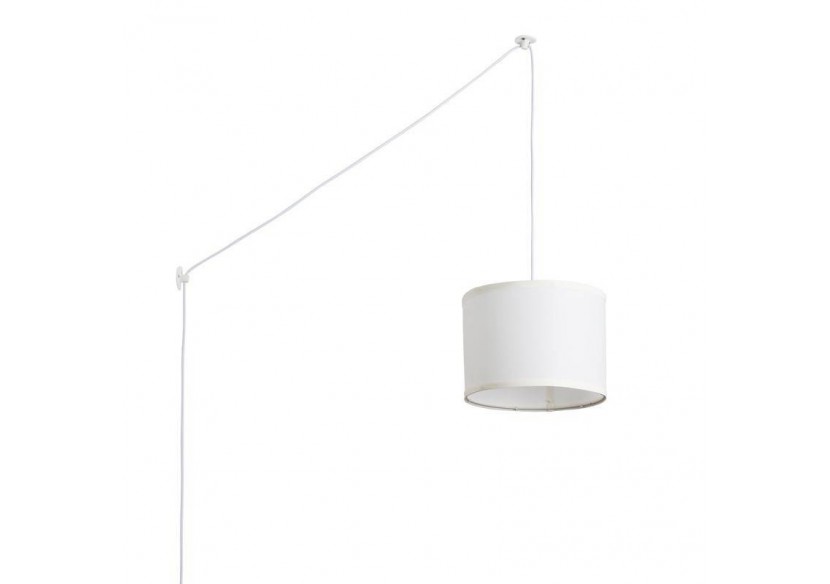 Suspension avec câble et abat-jour en tissu "KIM". - L3060-C-B - Barcelona LED Suspension avec câble et abat-jour en tissu "KIM". - L3060-C-B - Barcelona LED