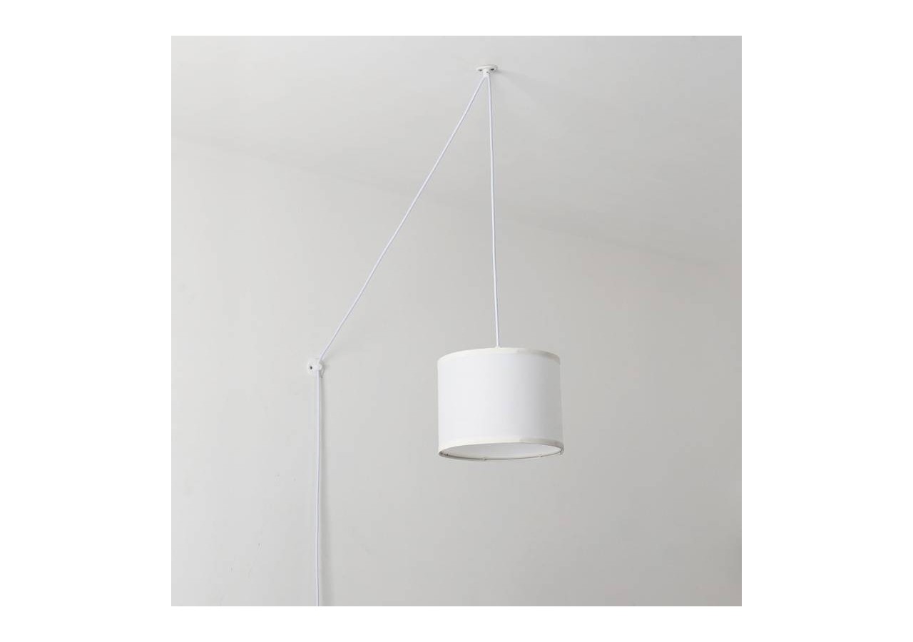 Suspension avec câble et abat-jour en tissu "KIM". - L3060-C-B - Barcelona LED