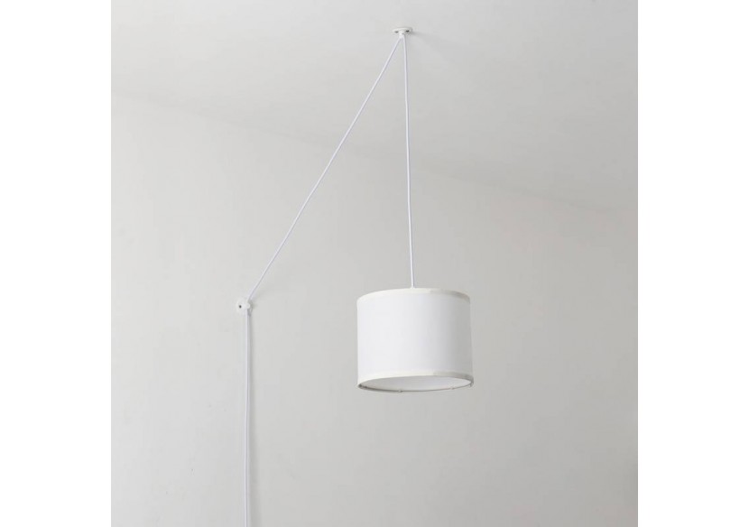 Suspension avec câble et abat-jour en tissu "KIM". - L3060-C-B - Barcelona LED Suspension avec câble et abat-jour en tissu "KIM". - L3060-C-B - Barcelona LED