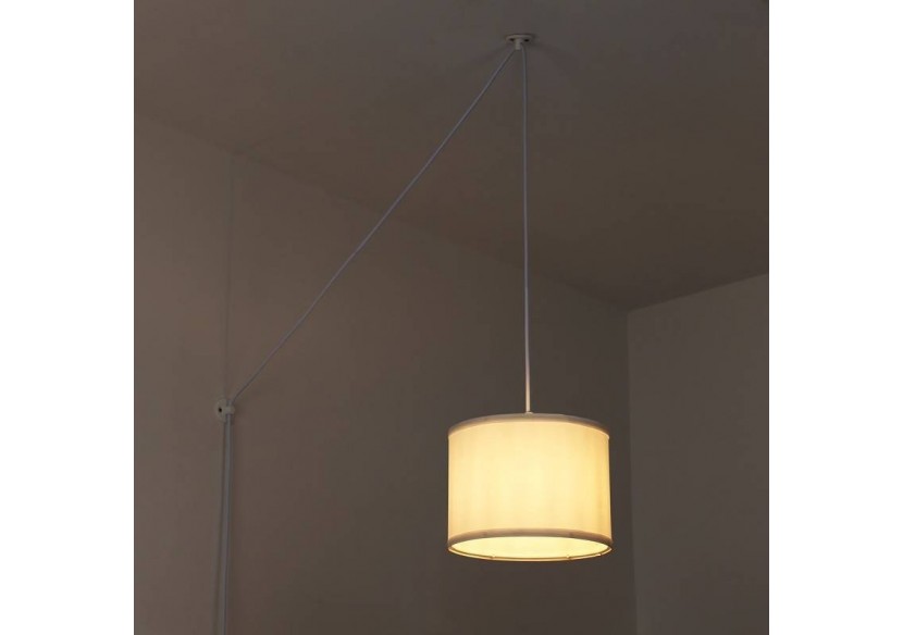 Suspension avec câble et abat-jour en tissu "KIM". - L3060-C-B - Barcelona LED Suspension avec câble et abat-jour en tissu "KIM". - L3060-C-B - Barcelona LED