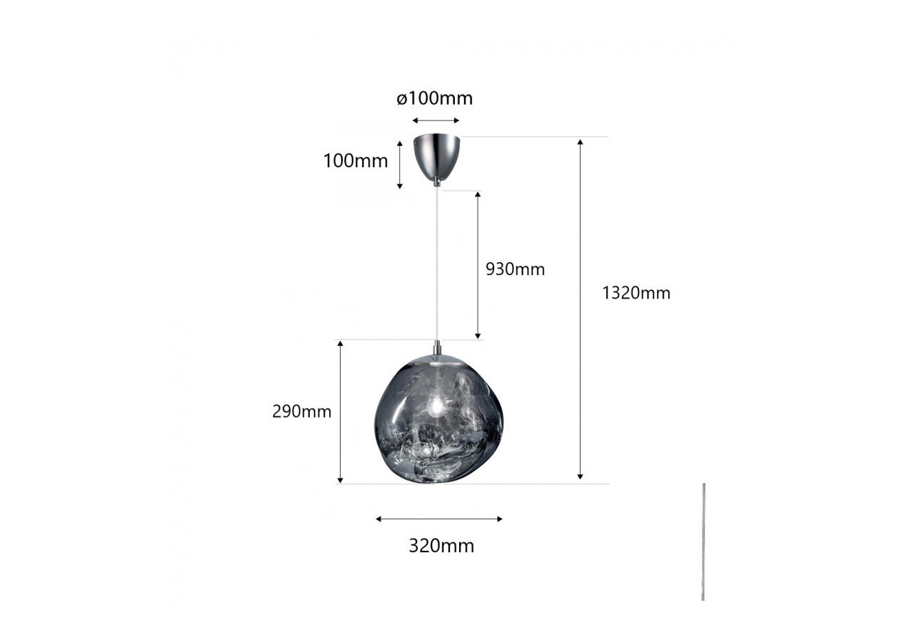 Suspension design en verre "Abril" - LC100-CR - Barcelona LED