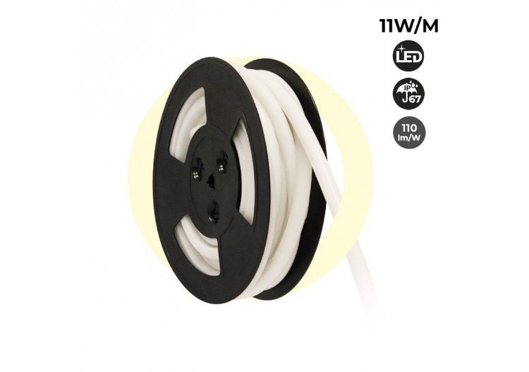 Néon LED flexible 24V DC-12x12mm-10 mètres-Kit complet-11W/m-IP67-Courbure verticale - N1212-10M-BC - Barcelona LED