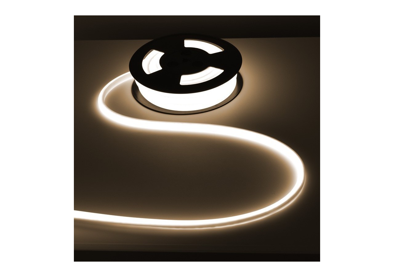 Néon LED flexible 24V DC-12x12mm-10 mètres-Kit complet-11W/m-IP67-Courbure verticale - N1212-10M-BN - Barcelona LED