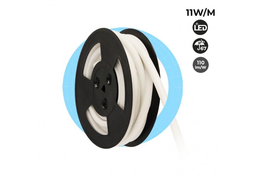 Néon LED flexible 24V DC-12x12mm-10 mètres-Kit complet-11W/m-IP67-Courbure verticale - N1212-10M-BF - Barcelona LED