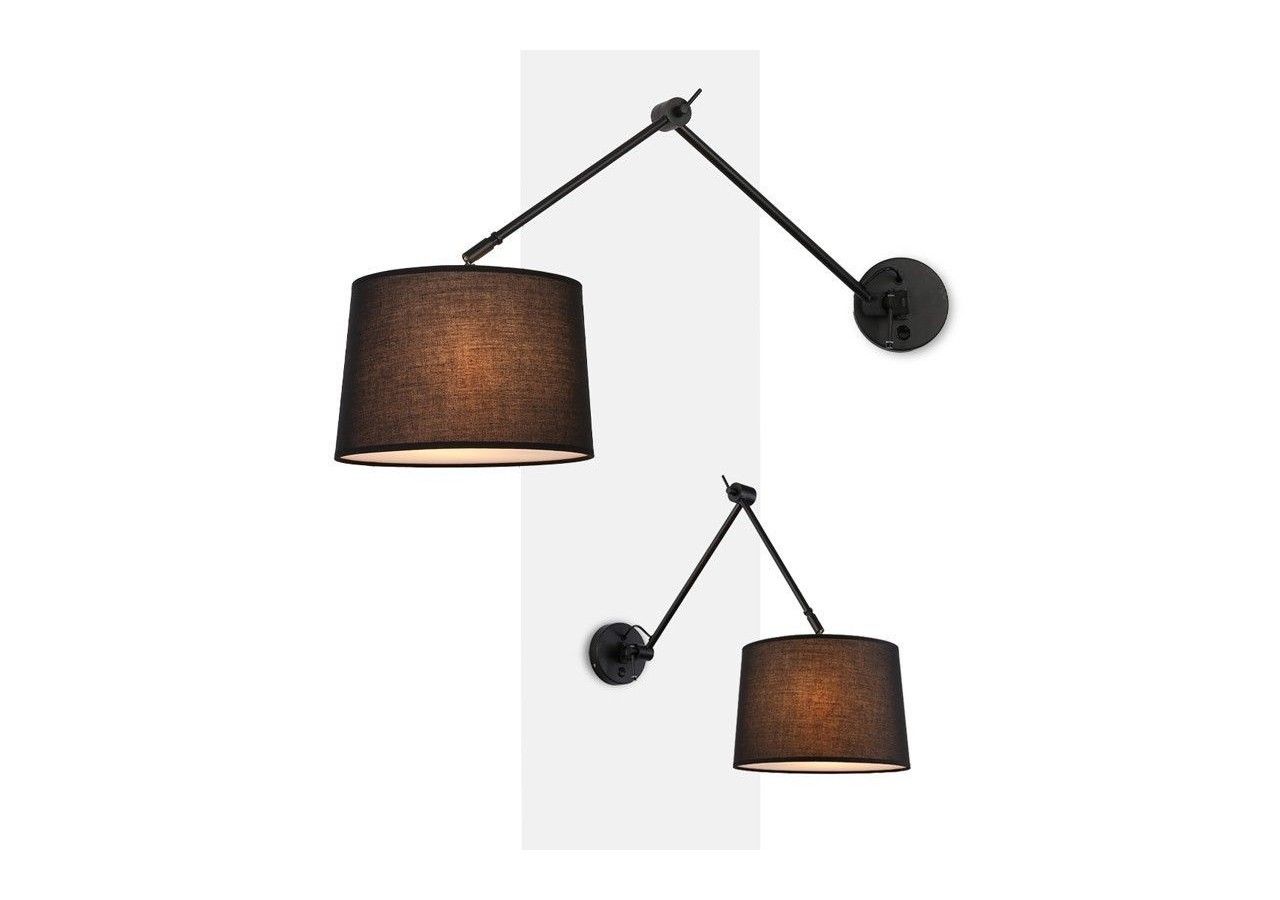 Applique ELBOW E27 avec bras articulé - L3010-P-N - Barcelona LED