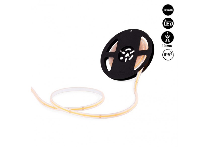 Ruban LED COB 24V DC-10W/m-10mm-IP67-Rouleau de 5 mètres-Sécable tous les 1cm - B1569-5-270 - Barcelona LED Ruban LED COB 24V DC-10W/m-10mm-IP67-Rouleau de 5 mètres-Sécable tous les 1cm - B1569-5-270 - Barcelona LED