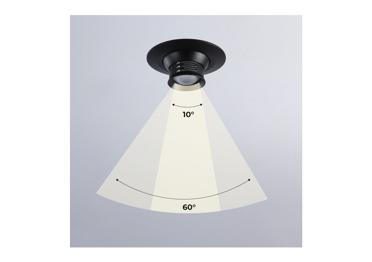 Spot encastré LED avec zoom-Réglable-Puce Cree-2700K-3W - B2050-N - Barcelona LED