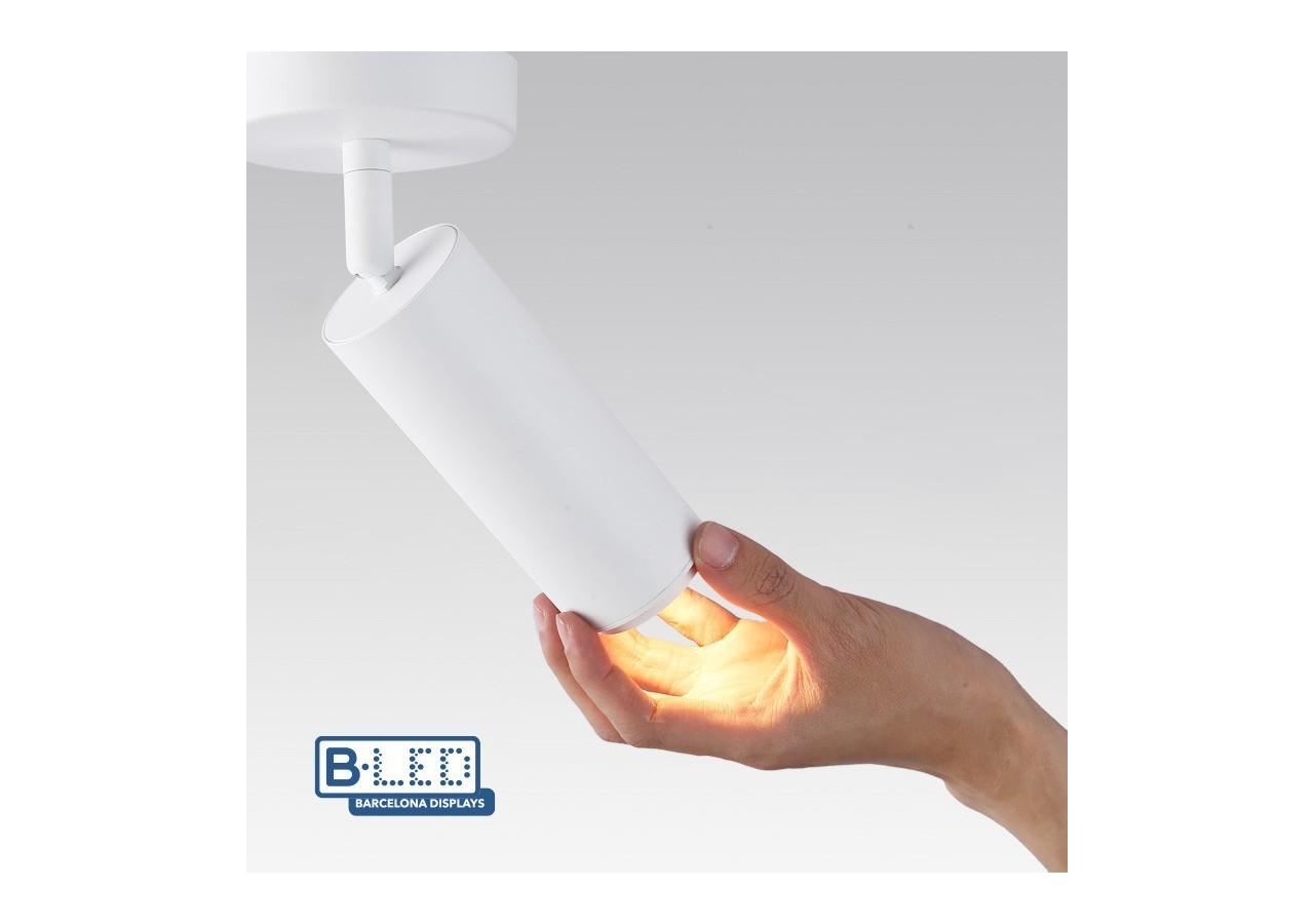 Projecteur avec angle d'éclairage réglable et projecteur articulé 8W 2800K - B2091-B-270 - Barcelona LED