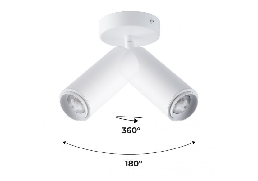 Projecteur avec angle d'éclairage réglable et projecteur articulé 8W 2800K - B2091-B-270 - Barcelona LED Projecteur avec angle d'éclairage réglable et projecteur articulé 8W 2800K - B2091-B-270 - Barcelona LED