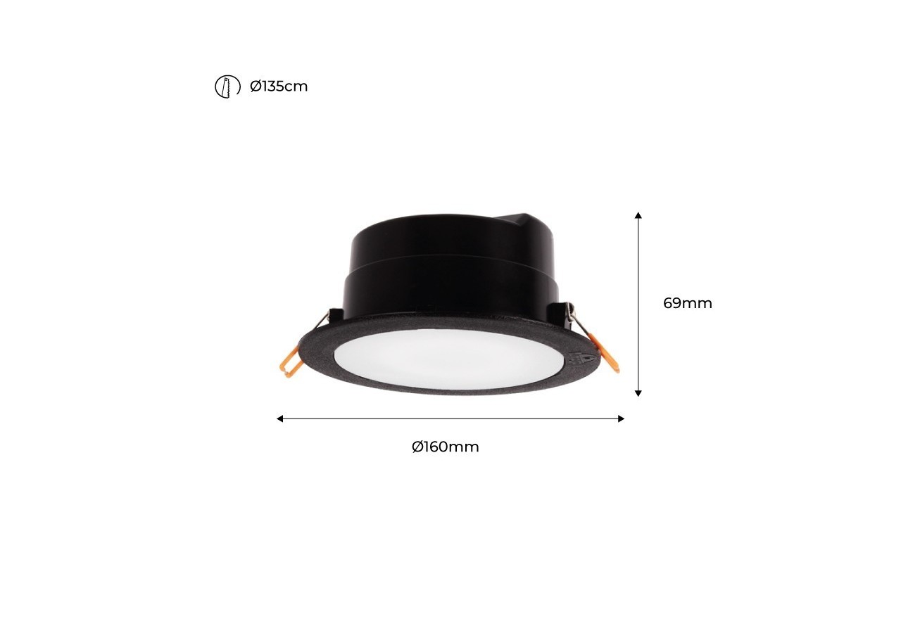 Spot LED encastrable rond étanche CCT Fumagalli 10W et 1050lm - 4L0.000.000.AYD1K - Barcelona LED