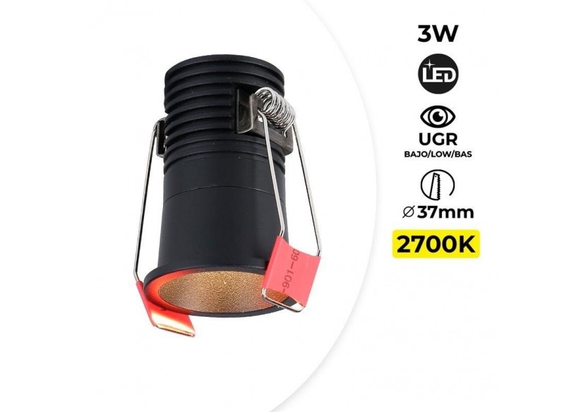 Spot LED encastré-Puce Cree-Faible UGR-2700K-3W - B2053-N - Barcelona LED Spot LED encastré-Puce Cree-Faible UGR-2700K-3W - B2053-N - Barcelona LED