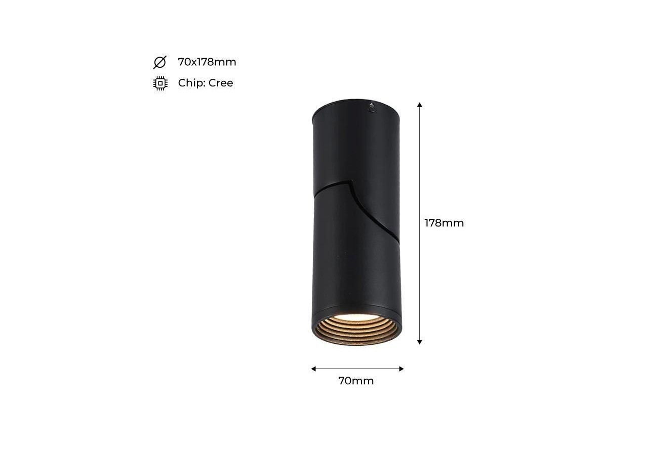 Spot LED de surface orientable-2700K-Puce Cree-15W - B2052-N - Barcelona LED