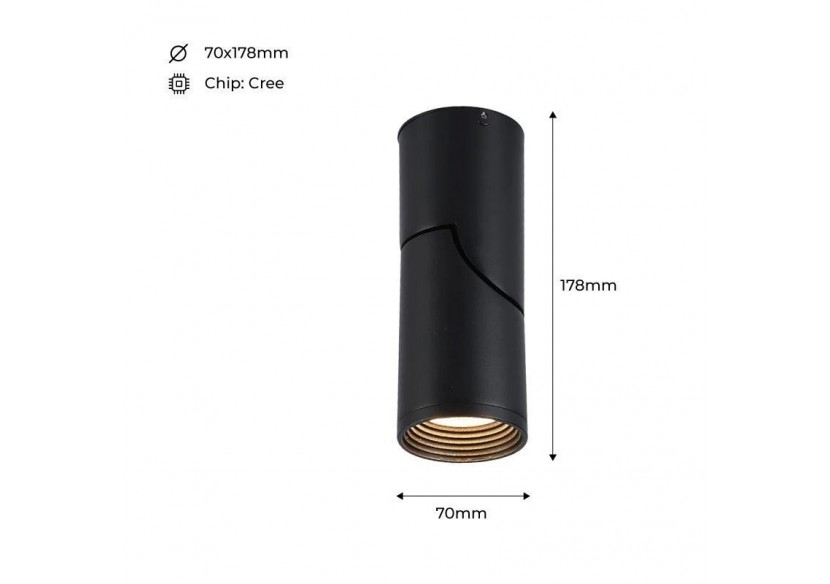 Spot LED de surface orientable-2700K-Puce Cree-15W - B2052-N - Barcelona LED Spot LED de surface orientable-2700K-Puce Cree-15W - B2052-N - Barcelona LED