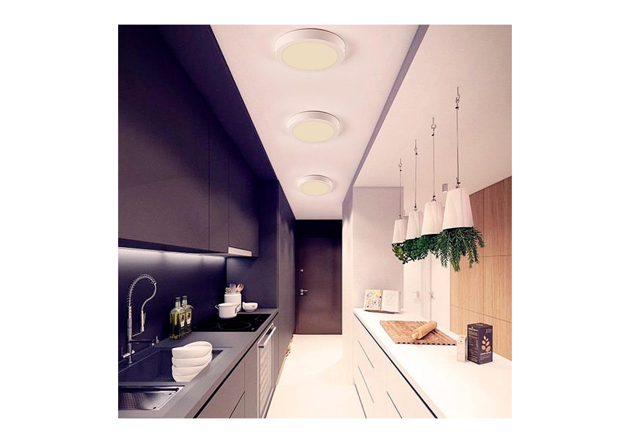 Plafonnier LED en saillie 24W Haute Efficacité - B1230-B-24W-BN - Barcelona LED
