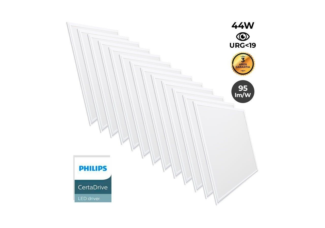 Lot de 20-Panneau LED 60x60 extra-plat-Driver Philips-44W-UGR19 - K5235-BC-20 - Barcelona LED