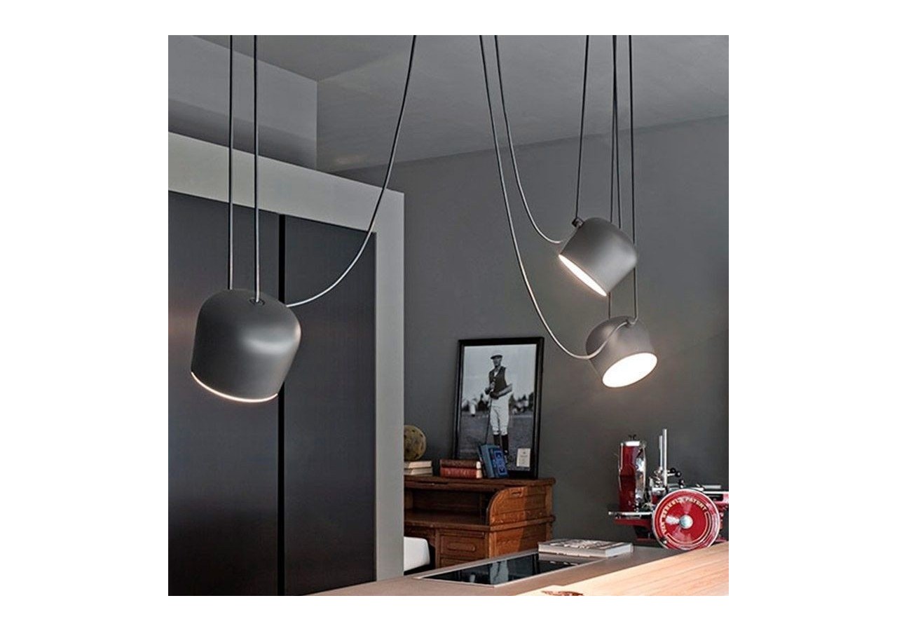 Suspension moderne à 3 lampes "Blus"- E27 - LN6015-G - Barcelona LED
