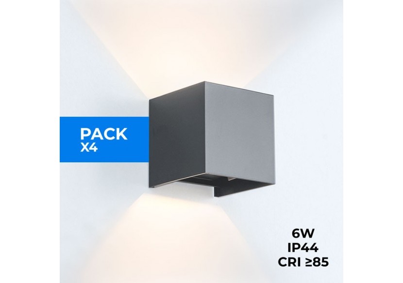 Lot de 4 appliques murales "KURTIN" 6W ouverture lumineuse réglable - K1515-4-G - Barcelona LED Lot de 4 appliques murales "KURTIN" 6W ouverture lumineuse réglable - K1515-4-G - Barcelona LED