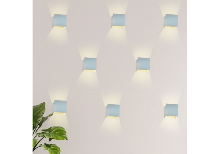 Lot de 8 appliques murales "KURTIN" 6W ouverture lumineuse réglable - K1515-8-B - Barcelona LED 2