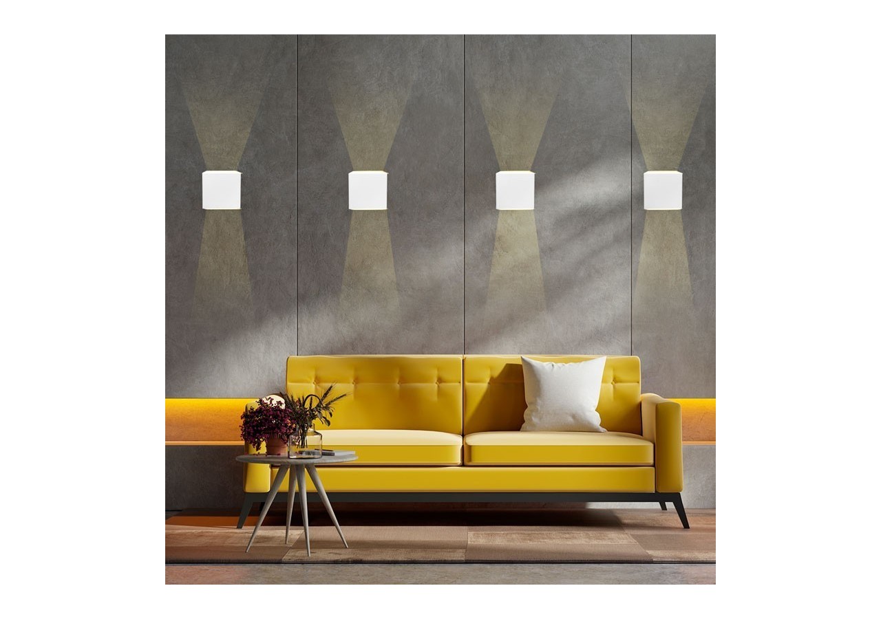 Lot de 8 appliques murales "KURTIN" 6W ouverture lumineuse réglable - K1515-8-B - Barcelona LED