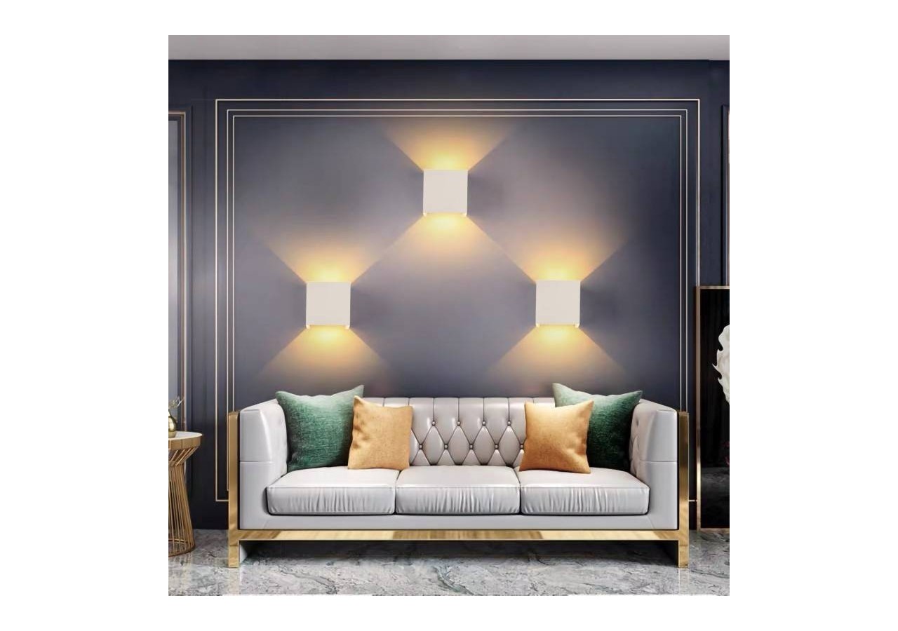Lot de 8 appliques murales "KURTIN" 6W ouverture lumineuse réglable - K1515-8-B - Barcelona LED