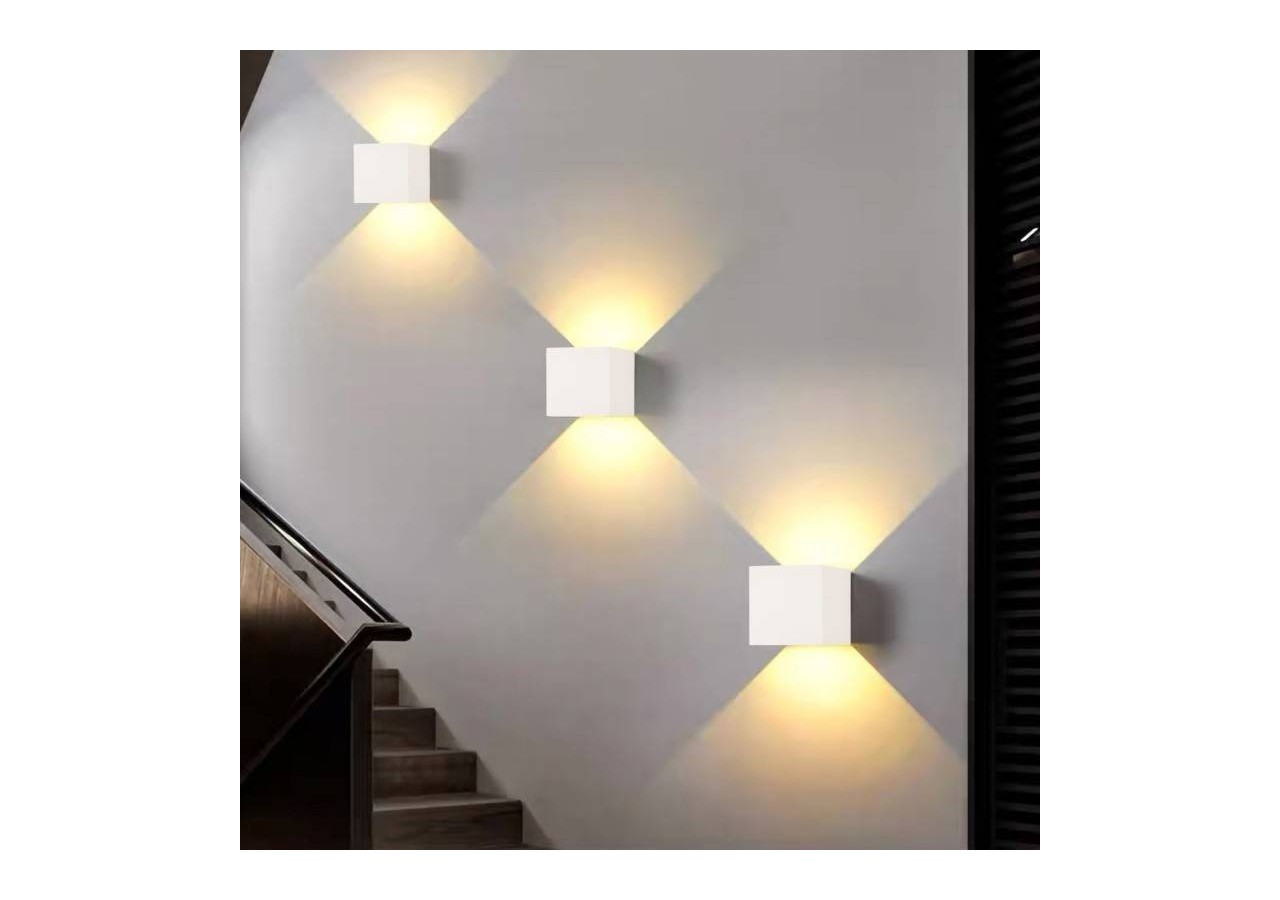 Lot de 8 appliques murales "KURTIN" 6W ouverture lumineuse réglable - K1515-8-B - Barcelona LED