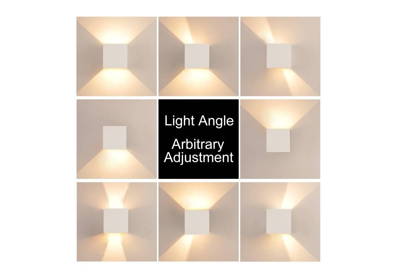 Lot de 8 appliques murales "KURTIN" 6W ouverture lumineuse réglable - K1515-8-B - Barcelona LED