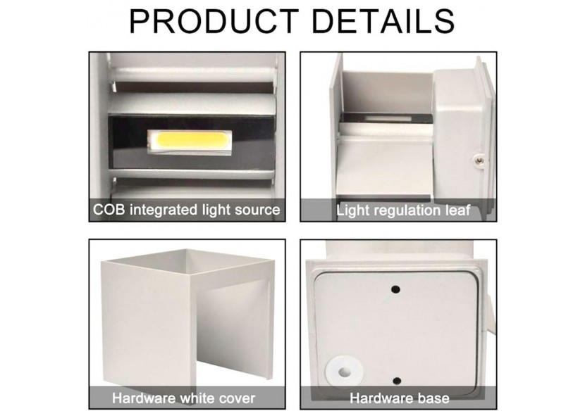 Lot de 8 appliques murales "KURTIN" 6W ouverture lumineuse réglable - K1515-8-B - Barcelona LED Lot de 8 appliques murales "KURTIN" 6W ouverture lumineuse réglable - K1515-8-B - Barcelona LED