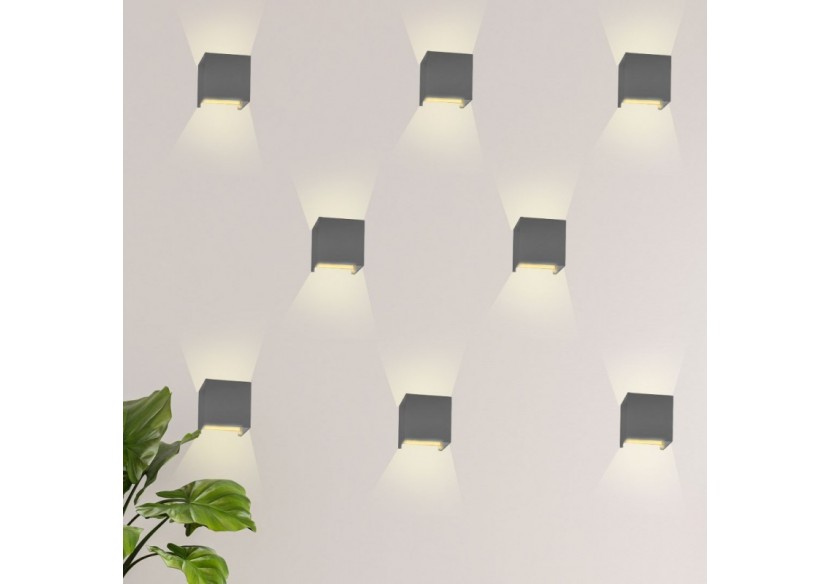 Lot de 8 appliques murales "KURTIN" 6W ouverture lumineuse réglable - K1515-8-G - Barcelona LED Lot de 8 appliques murales "KURTIN" 6W ouverture lumineuse réglable - K1515-8-G - Barcelona LED