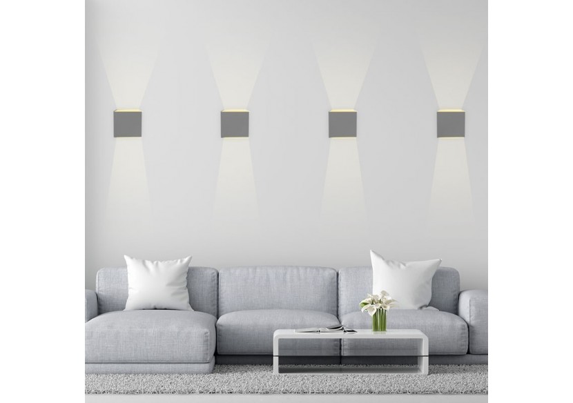 Lot de 8 appliques murales "KURTIN" 6W ouverture lumineuse réglable - K1515-8-G - Barcelona LED Lot de 8 appliques murales "KURTIN" 6W ouverture lumineuse réglable - K1515-8-G - Barcelona LED
