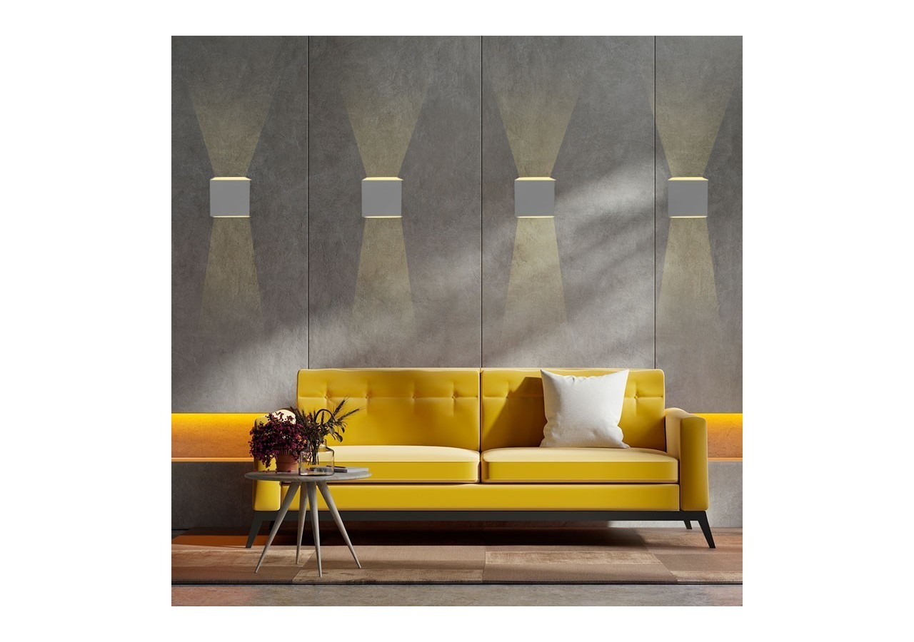 Lot de 8 appliques murales "KURTIN" 6W ouverture lumineuse réglable - K1515-8-G - Barcelona LED