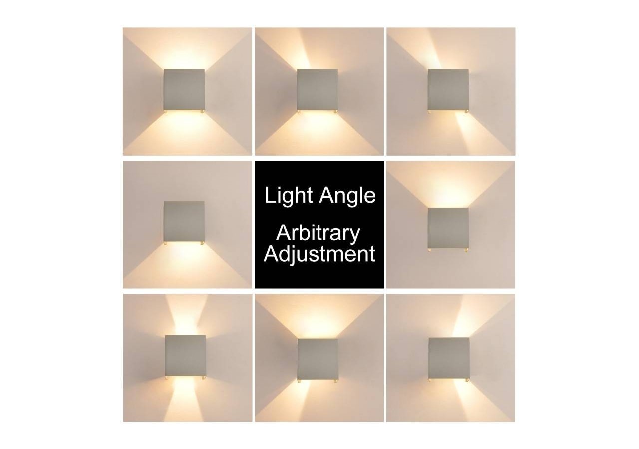 Lot de 8 appliques murales "KURTIN" 6W ouverture lumineuse réglable - K1515-8-G - Barcelona LED