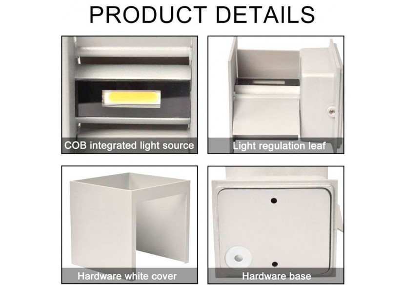 Lot de 2 appliques murales "KURTIN" 6W ouverture lumineuse réglable - K1515-2-B - Barcelona LED Lot de 2 appliques murales "KURTIN" 6W ouverture lumineuse réglable - K1515-2-B - Barcelona LED