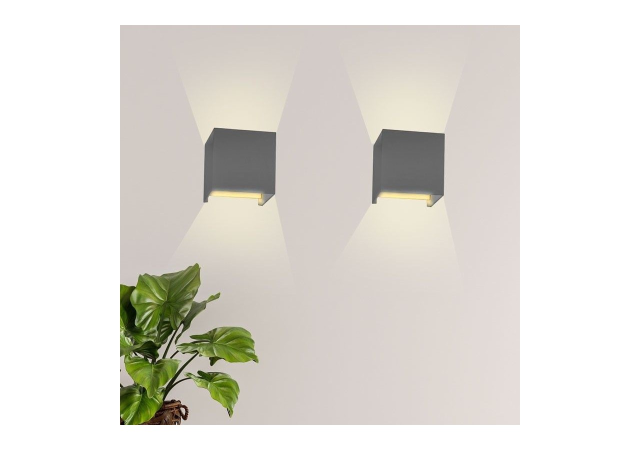 Lot de 2 appliques murales "KURTIN" 6W ouverture lumineuse réglable - K1515-2-G - Barcelona LED